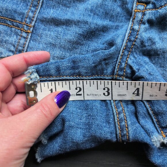 Anthropologie Pilcro The Wanderer Denim Shorts Lightweight Cutoffs Medium Blue - Picture 14 of 14